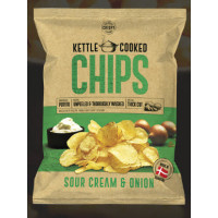Chips sour cream & onion, 8*150 g Kettle Cooked