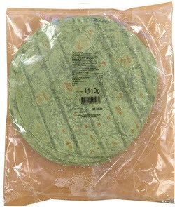Tortilla wraps spinat 25 cm frost, 18 stk Wanted