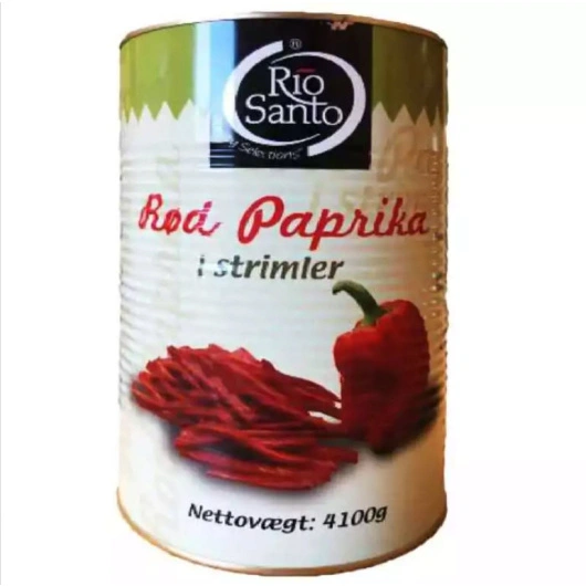 Paprika rød strimler, 4,1  kg Rio Santo