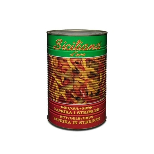 Paprika 3 farve strimler, 3*5 kg Siciliana