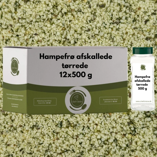 Hampefrø afskallede tørrede, 500 g Chef Choice