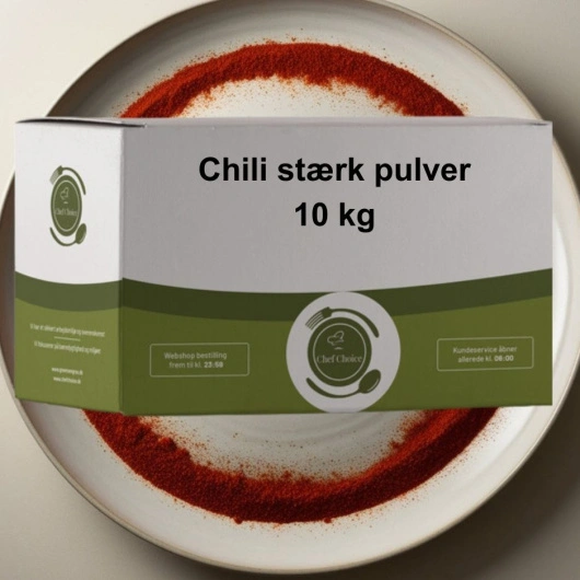 Chili pulver stærk, 10 kg Chef Choice