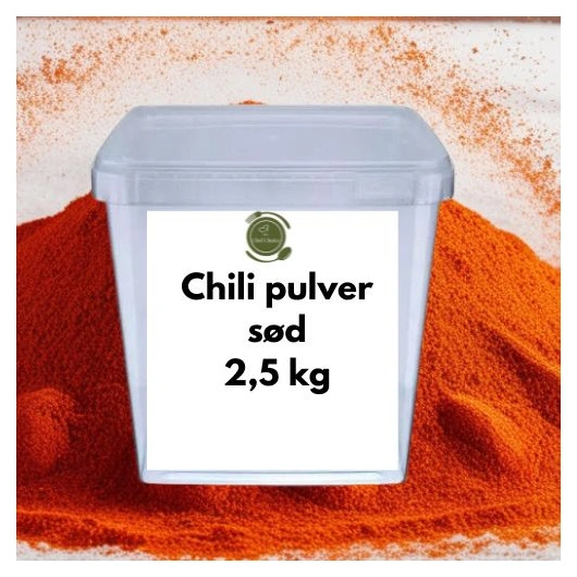 Chili pulver sød. 2,5 kg Chef Choice