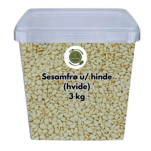 Sesamfrø u/hinde (hvide), 3 kg Chef Choice
