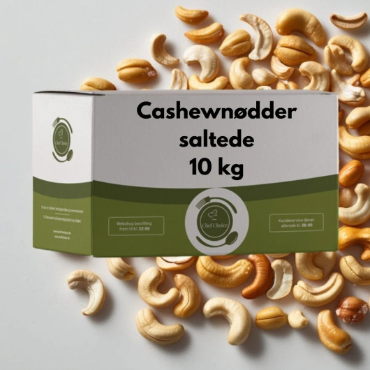 Cashewnødder saltede, 10 kg Chef Choice