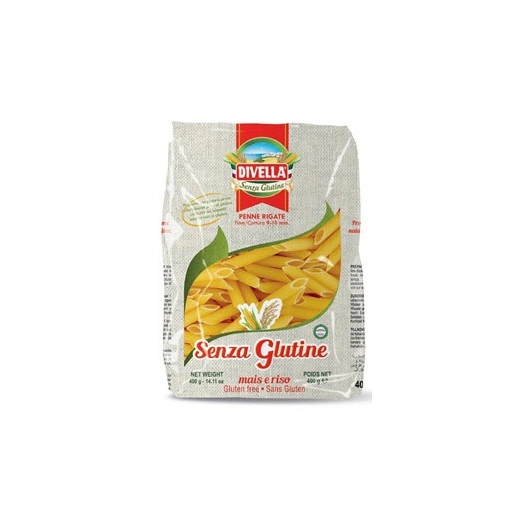 Pasta penne rigate glutenfri, 400 g DIVELLA