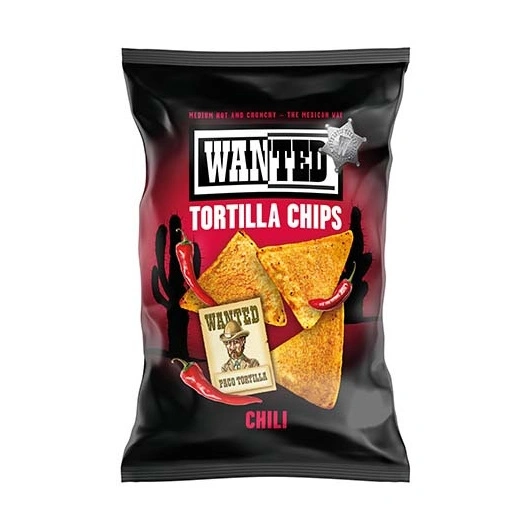 Tortillachips chili, 450 g Wanted