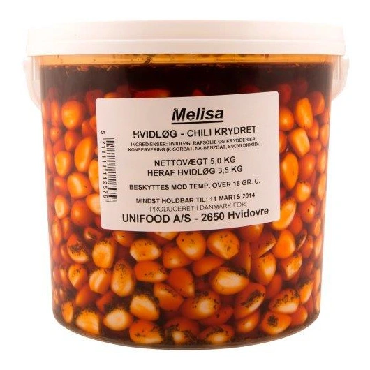 Hvidløg i olie chili, 5 kg