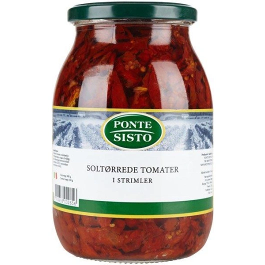 Tomater soltørrede strimler, 6*1,62 kg / 650 g Ponte Sisto