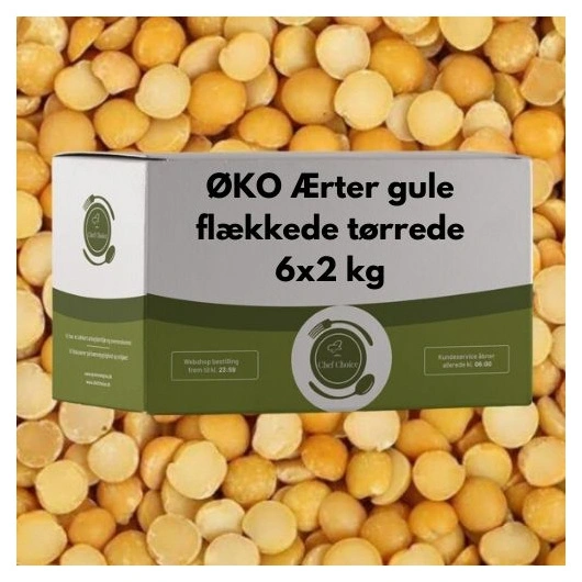 ØKO Ærter gule flækkede tørrede, 6*2 kg Chef Choice