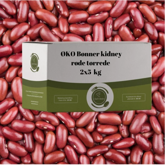 ØKO Bønner kidney røde tørrede, 5 kg Chef Choice