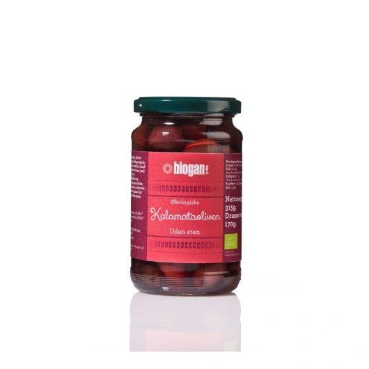 ØKO oliven kalamata u/sten, 6*315 g