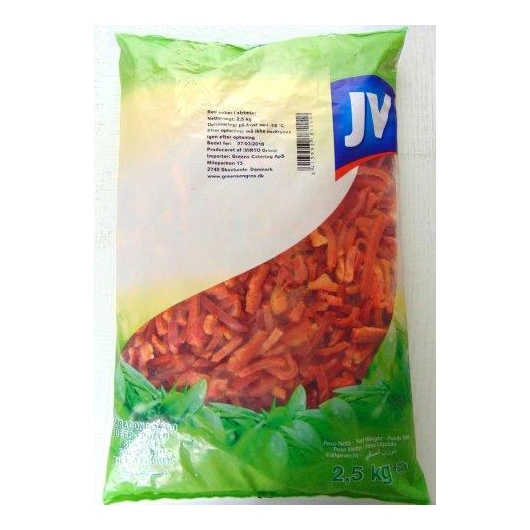 Peber rødpeber strimler frost, 2,5 kg
