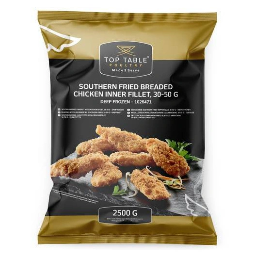 Kyllingeinderfilet 30-50 g frost, 2*2,5 kg TOP TABLE