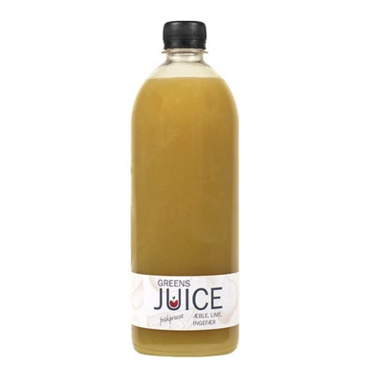 Æble/Ingefær/Lime Juice Friskpresset 800 ml, stk. Greens2Go