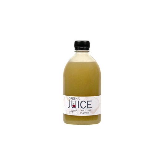 Æble/Ingefær/Lime Juice Friskpresset Greens2Go 500 ml