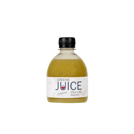 Æble/Ingefær/Lime Juice Friskpresset Greens2Go 300 ml