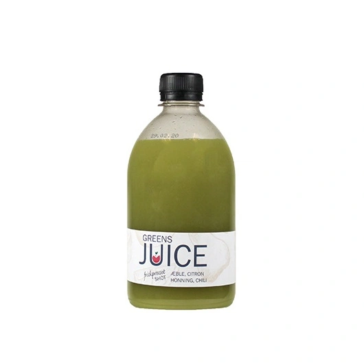 Chili shot m/honning, 500 ml Greens Juice