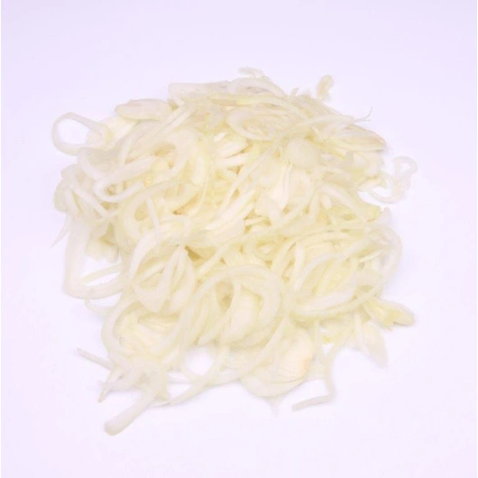 Løg i skiver 4mm, 1 kg Prepped Greens
