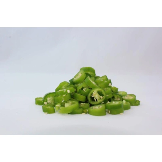Grøn chili snittet 5mm 1 kg kg